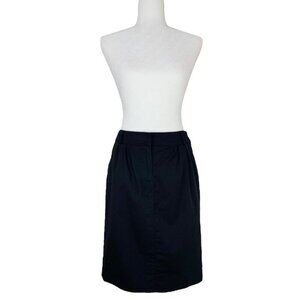 Burberry London Women's Black Minimalist Straight‎ Boss Career Skirt IT 38/W29